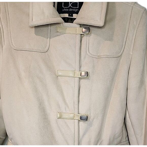 Utex Design Faux Micro Suede/Fur Leopard Print Interior Jacket Size Small (READ) - Picture 2 of 7